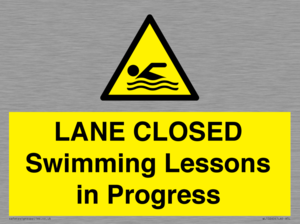 LANE CLOSED Swimming Lessons in Progress